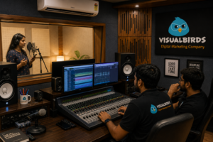 Visual Birds audio production recording studio Coimbatore India professional setup team 2026